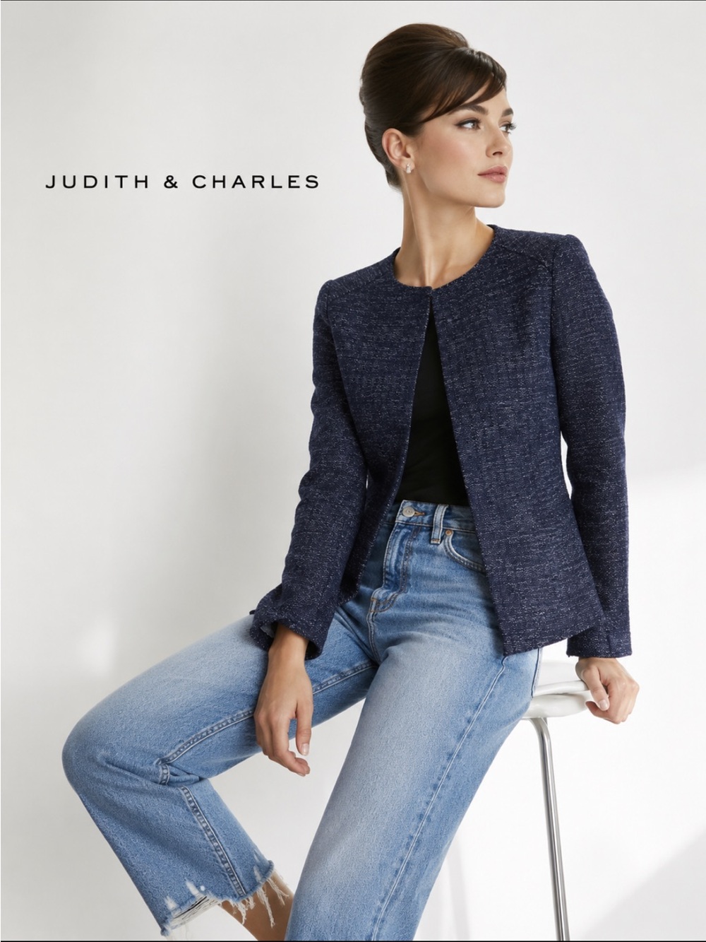 JUDITH & CHARLES, wool tweed blazer!